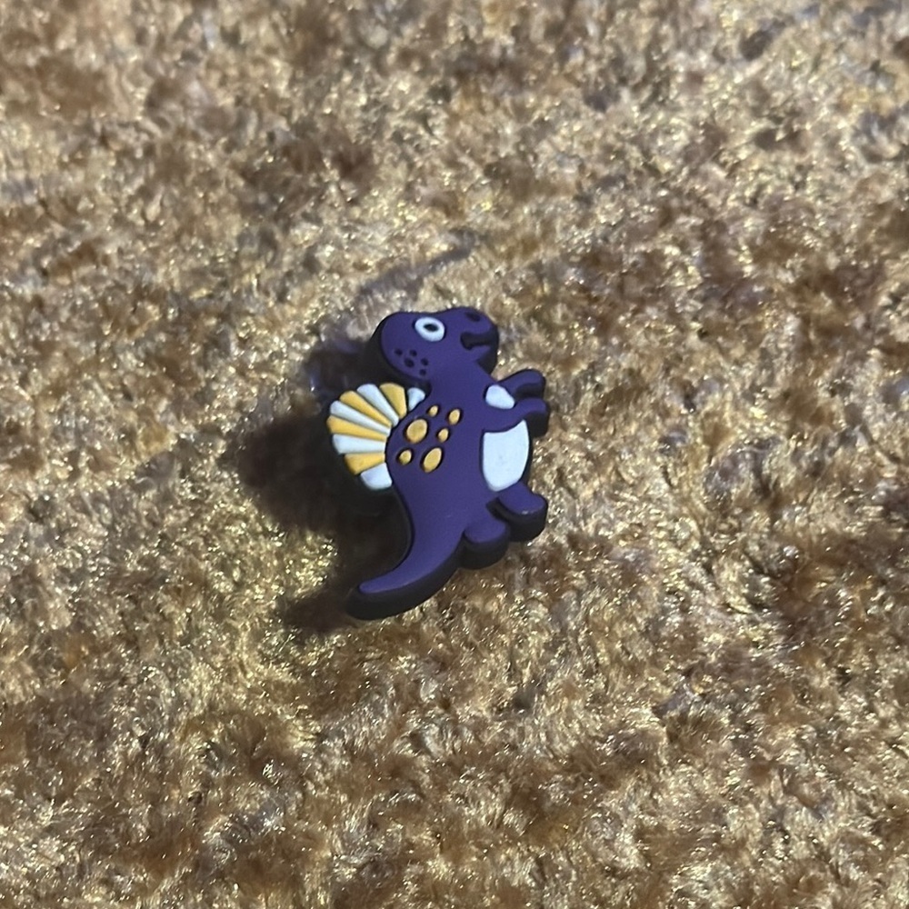 Kids Purple Dinosaur Jibbitz Shoe Charm  Accessory For Crocs & Shoes New 5/$15